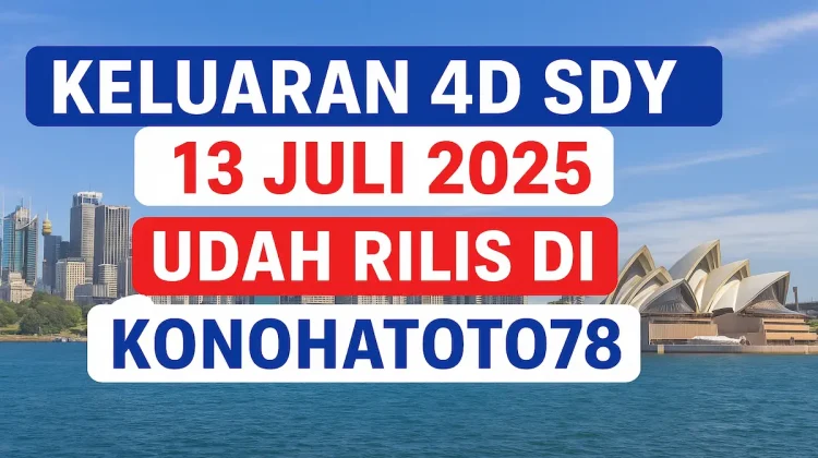 Keluaran 4D SDY 13 Juli 2025 Udah Rilis di Konohatoto78! - angkagaib.com