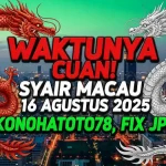 Waktunya Cuan! Syair Macau 16 Agustus 2025 Konohatoto78, Fix JP! - angkagaib.com